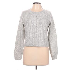 Jessica Simpson Gray Cable Knit Pullover Sweater Size Large